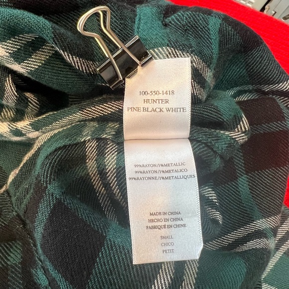 Rails Button Up Plaid Flannel Hunter Pine Black White Sz S - Picture 7 of 8